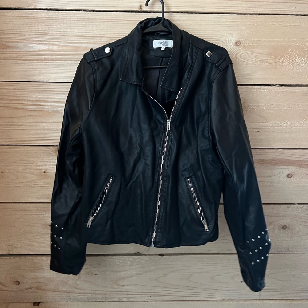 Charlo russe pleather jacket size xl
